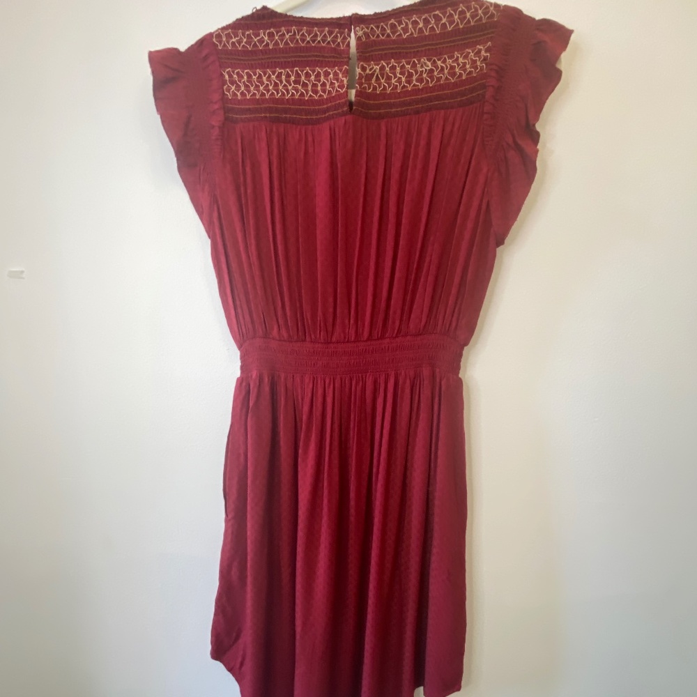 Dolan Boho smocked Dress with ruffle cap sleeves - Picture 4 of 4